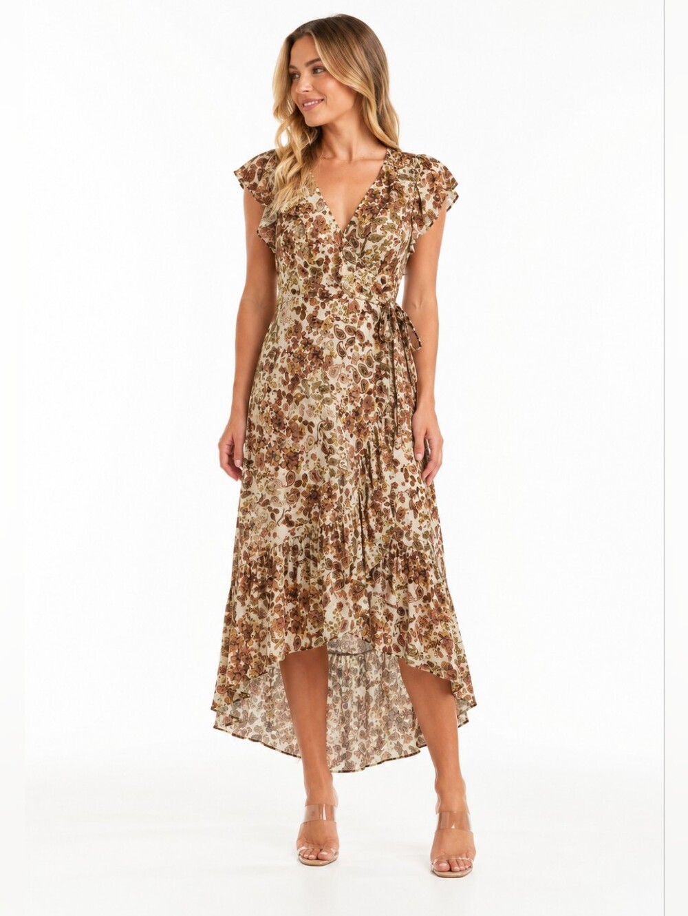 DREW Terra Vintage Garden Ruffle Maxi Dress new with tags